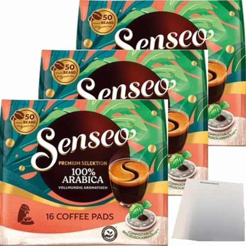 usy Bundle für Senseo Pad Premium Selektion 16 Kaffeepads 3er Pack (3x111g Packung) + usy Block