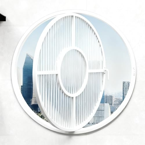 ZYYLIVR 360° Rotatable Ventilation Windows,With Aluminum Alloy Frame Shed Window,Mobile Home Replacement Window For Lighting Ventilation,Bedroom,Restaurant Shop Playhouses(White,80cm/31.5in)