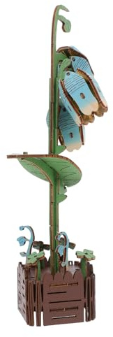 Yardwe Puzzle Bois Fleurs DIY Bouquet de Fleurs Bois Naturel sans Colle Kit Créatif Décoratif Cadeau Fête des Mères Saint-Valentin Noël Anniversaire