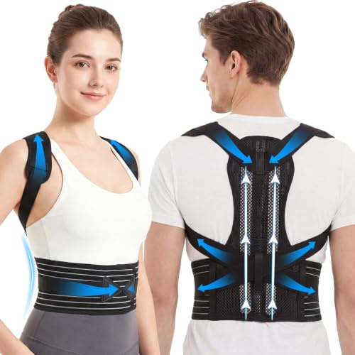 Aolso Rücken Geradehalter, Haltungskorrektur Damen Herren, Haltung Korrektur Gurt, Rückenstützgürtel, Korrektur Wirbelsäulenhaltung, RückenstüTze, Back Posture Corrector, Fördert Körperhaltung