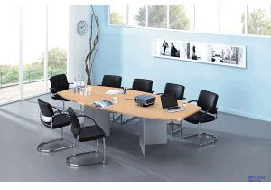 Konferenztisch mit Holzuntergestell 280x130/78cm Buche