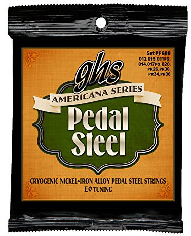 GHS Americana Series - PF600 - Pedal Steel Guitar String Set, 10-Strings, E9 Tuning, .012-.036