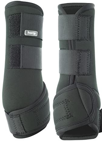 HORZE Fesselkopf Gamaschen, Neoprenfutter, 2 Stück, Größen: S-XXL, Weiß, Rosa, Schwarz, Blau, Schwarz, L