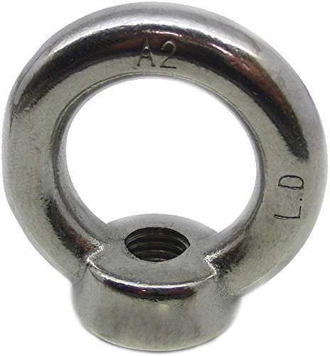 5 Stück Ringmuttern M10 gegossen u. poliert ähnl. DIN 582 Edelstahl A2