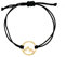 Nuoli® Berg Armband Damen Gold (verstellbar 14-20cm) Berg Armbändchen für Frauen & Mädchen aus schwarzem Stoff mit Edelstahl Anhänger