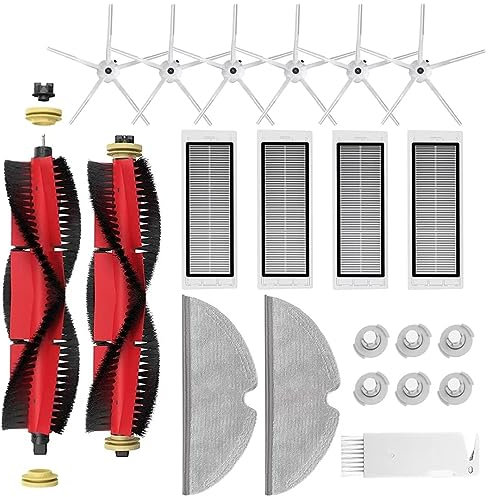 Zubehör für Xiaomi Roborock Saugroboter S5 Max S6 Max S6 Pure S6 MaxV S50 S51 S55 S60 S65 S5 S6, Ersatzteile Hauptbürste, Seitenbürste, HEPA Filter, Wischtücher, Filterkern, Reinigungswerkzeug