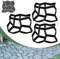 Lospitch 3x Pflasterform Schalungsform Betonform D.I.Y. Pflaster Gehweg Gartenweg Schablone Pflasterstein Pflasterform, 43 x 43x 4cm, schwarz wiederverwendbar