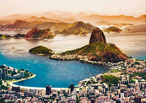 HANSEPUZZLE 107722 - Rio de Janeiro Puzzle 130 Teile | Orte Puzzle mit hochwertiger Puzzle Aufbewahrung: Kartonbox und wiederverschließbarem Beutel | Puzzle-Maße: 28,7 x 20 cm