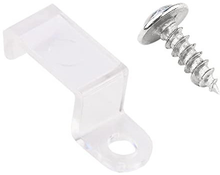 Areful MOUNTING Clips for LED Light Strips, Clear, Rope Lights MOUNTING Accessories, 30 Clips and 30 Screws, Brackets Holder for Outdoor USE