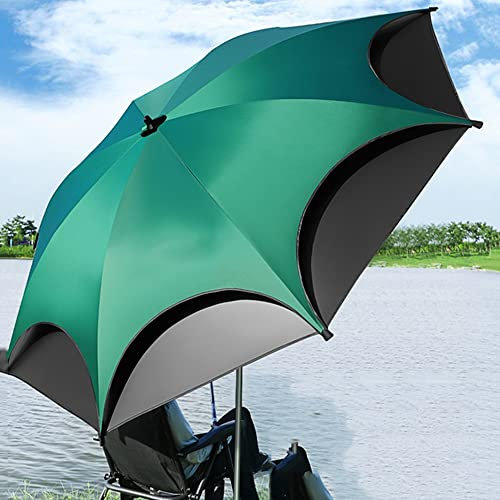 GALLIN Parasol De Plage Réglable Parapluie De Pêche Portable Ombrelle 1.9M/2.1M Étanche Parasol Pliable Ombrelle Voyage Vert Sac (Size : Ø200cm)
