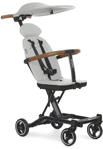 Evolur Cruise Rider Kinderwagen mit Baldachin, leichter Regenschirm-Kinderwagen mit kompakter Faltung, leicht zu transportieren, Reise-Kinderwagen, Koala-Grau