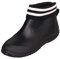 SMajong Stivali in Gomma Impermeabili Uomo Donna - Scarpe da Giardinaggio Antiscivolo da Pioggia - Stivali Caviglia Caldi Tutto Nero Cotone 37 EU