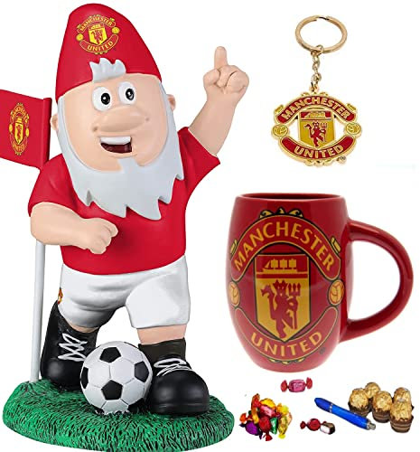 Manchester United Father's Day Set with Gnome, Mug, Chocolates, Pen & Keyring
