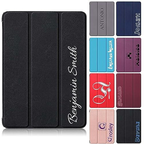 JGOYGYI Coque Personnalisée Compatible avec iPad 9 8 7 (10,2,Model 2021 2020 2019, 9.8.7.Generation),Personnalisable Étui avec Votre Propre Texte Nom,Coque de Protection Mince et Léger en PU Housse