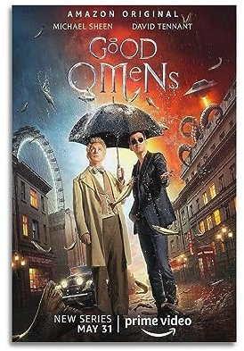 VZRSQZK TV-Serie Good Omens Poster, dekoratives Gemälde, Leinwand-Wandposter und Kunstdruck, modernes Familienschlafzimmer-Dekor-Poster, 20 x 30 cm