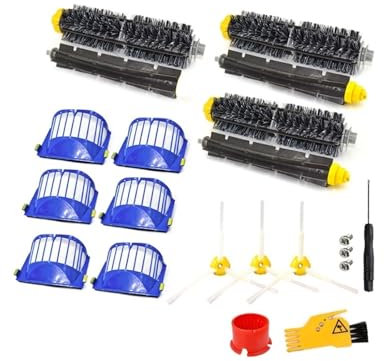 ZASXDCER Compatibile con Roomba Serie 600 605 615 616 620 621 631 651 650 690 680. Parte Filtro HEPA Spazzola Laterale Principale Parte aspirapolvere Robot