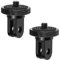 Tripod Mount Adapter for Gopro 2 Packs CNC Aluminium Metal 1/4 -20 Conversion Adapter Camera Tripod Mount Accessories for Gopro Hero 11 10 Insta360 X4 X3 Sony Xiaomi Yi and Other Action Cameras