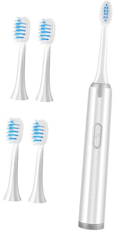 HAWILLOSCH Elektrische Zahnbürste Erwachsene Kabellos Nicht Wiederaufladbar Fünf Weiche Bürstenköpfe Vibrationsreinigung Mundpflege