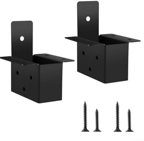 GLFLOW Kit di staffe per pergola 2 x 4 con viti e supporto angolare, per pergole esterne, gazebo, patio, accessori per tende da sole, 2 pezzi