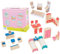 Yeory Holzpuppenhausmöbel Set, 1:12 Skala Painted Doll House Möbel für Schlafzimmer, Küche, Wohnzimmer, Esszimmer, Bad, Puppenhaus -Set