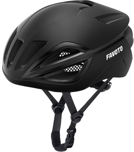 Favoto Casco Bici per Uomo e Donna - Casco da Ciclismo su Strada, Leggero e Regolabile, Design Aerodinamico ed Elegante, Ideale per Pendolarismo Urbano e MTB