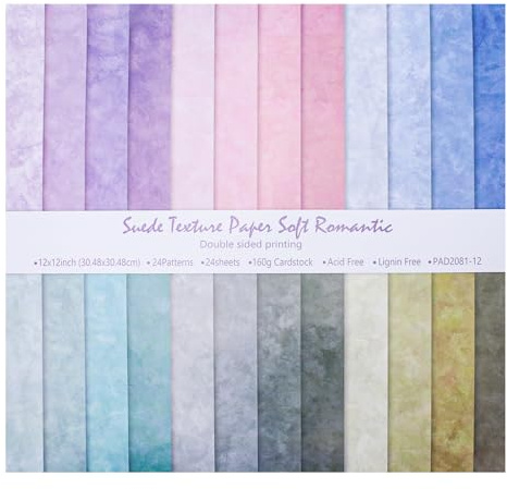 TETEWEVER 24 Blatt Scrapbook Papier Buntes Scrapbooking Papier | Scrapbook Bastelpapier mit Muster Doppelseitiges Dekorpapier für DIY Fotoalbum, Kartenherstellung und Handwerk