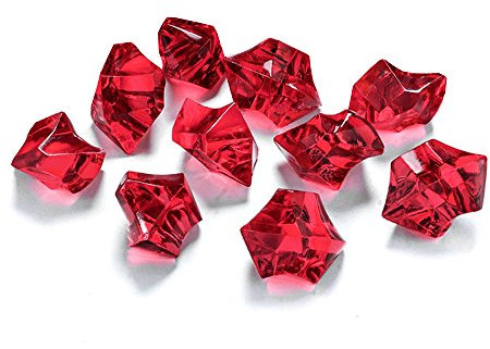Acryl Steine 2,5 x 2,1 cm 50 Stück - rot Kristal Steine Streudeko Tischschmuck Deko