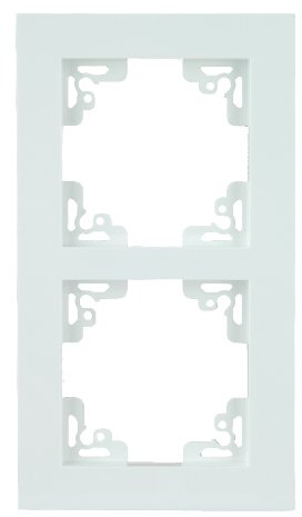 UNITEC Abdeckrahmen 2-Fach, Melbourne, Serie701, alpinweiß