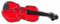 Broche en métal émaillé d'orchestre musical pour violon (Rouge)
