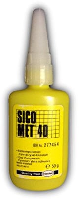 SICOMET 40 Einkomponenten - Cyanacrylat Sekundenkleber 50 gr. Flasche 277454, dünnflüssig