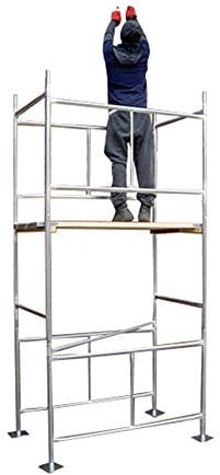 Toptower Classic 3.8m (Working Height) DIY Galvanised Scaffold Tower with Platform Boards (4' x 2'6 Base)
