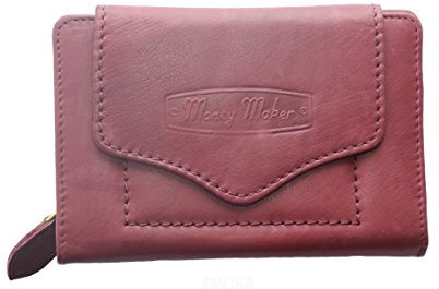 Money Maker ZMOKA Damen Leder Geldbörse Portemonnaie, Bordeaux
