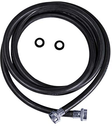 HIGHCRAFT 2565, 5 Feet Washing Machine Hose Durable Black EPDM Rubber Tube Cover Washer Connector Used For Supply Line 3/4 x 3/4 Female MADE IN USA