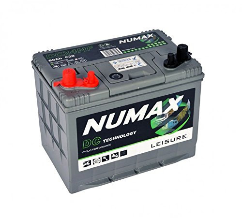 Numax 12V 80AH DC24MF Deep Cycle Leisure Marine Battery Motorhome Caravan Boat - NCC VERIFIED