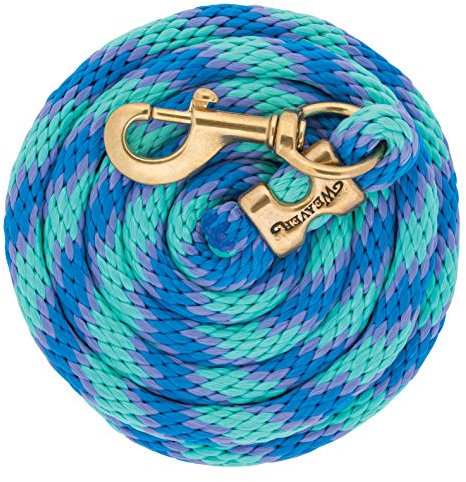 Weaver Führleine Poly Leder Seil mit massivem Messing 225, Snap, Coral/Französisch Blau/Mint/Lavendel, 5/20,3 cm X 10 ', Mint/Lavender/French Blue