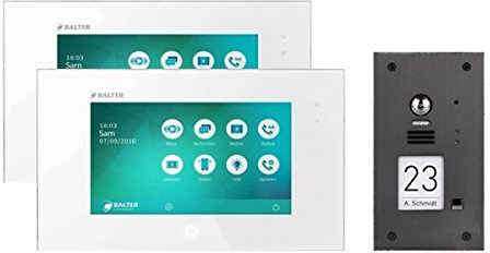 Türsprechanlage 2-Draht BUS mit 2x7 Display, 170° Kamera und Zoom Funktion für 1-Familienhaus