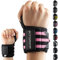 Fitgriff® Handgelenk Bandagen [Wrist Wraps] 45cm Handgelenkbandage für Fitness, Handgelenkstütze, Bodybuilding, Kraftsport & Crossfit (Schwarz/Pink)