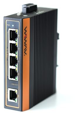 WIWAV W1005-5FE-I 10/100Mbps Switch Ethernet industriali non gestiti a 5 porte con guida DIN/montaggio a parete (senza ventole, -40°C ~ 85°C)