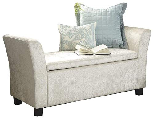 Verona Crushed Velvet Window Seat (Oyster)