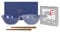 TOKYO design studio, Nippon Blue, Set of 2 bowls blue-white, Ø 15 cm, approx. 500 ml, Asian porcelain, Japanese design with geometric patterns, incl. 2 pairs of chopsticks & gift box