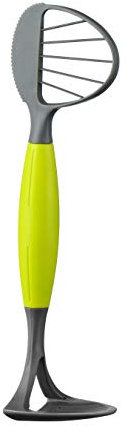 Premier Housewares Grey Lime Green Avocado Tool 4 Tools In One Easy Peeler Slicer Cutter Squashing Avocado Cutter Suitable For Your Kitchen W7 x D3 x H24 cm