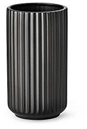 Lyngby Vase Matt Schwarz, 20cm