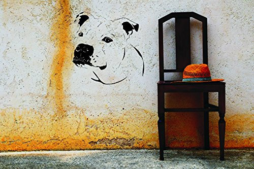 KFZ Aufkleber - 'Staffordshire Bullterrier' Hunde, Dogs//Autoaufkleber Farben- und Größenwahl (Schwarz - 450 mm x 450 mm)