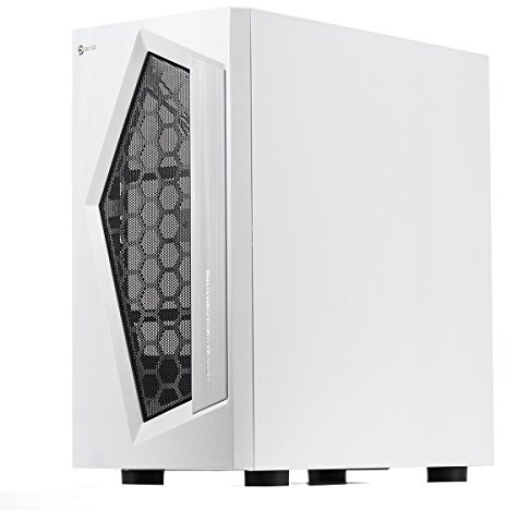 Tutoy V3 ATX Ordenador Pc Gaming Caso para M-ATX Mini Itx Placas Base-Blanco