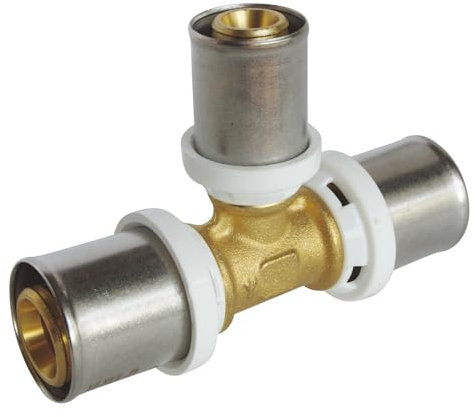 SOMATHERM FOR YOU - / 5720-20-16-20 - TE ridotto crimp tubo centrale multistrato Ø20 - Ø16 - Ø20 Permette una deviazione di diametro su un tubo multistrato Ø 16 Diametro tubo Ø20