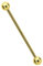 Industrial, Intim, Ohr Piercing 316L Stahl Stab 1,6 x 32 mm Gold