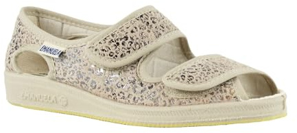 EMANUELA 667 Beige Cecile Scarpa Sandalo Donna Doppio Strappo Lavabili in Lavatrice A 30 Gradi