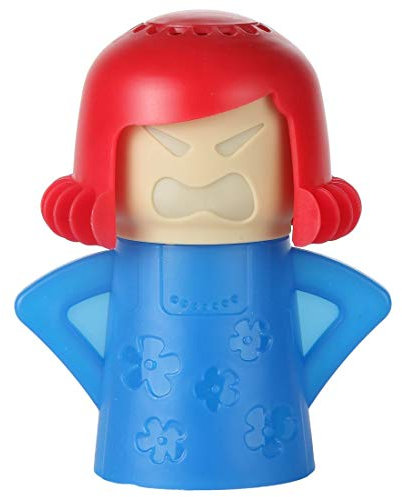 Angry Mama Limpiador de microondas, limpiador a vapor para horno microondas, vaporizador de mamá enojada que limpia las manchas de suciedad fácilmente en minutos con vinagre y agua