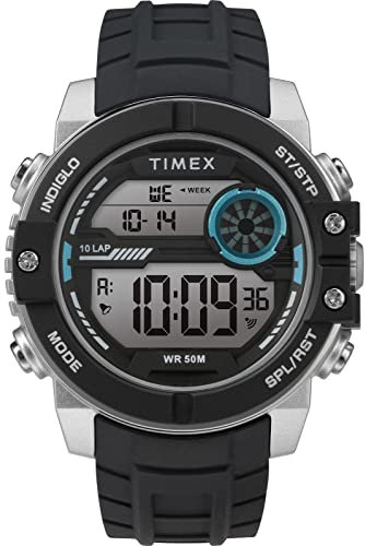 Timex Orologio DGTL Sphere 45 mm Chrono con Cinturino in Silicone, Meccanico, Uomo, TW5M34700