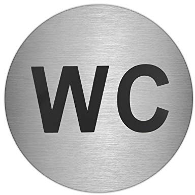 ORYX Placa Adhesiva WC Acero Inoxidable Ø 7 cm.